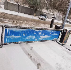 Prezzo di fabbrica automatico auto barriera di parcheggio cancello Ip68 pubblicità di sicurezza Flood Defense Gate con luce dello schermo a Led - Product Image 5