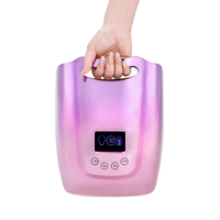 Lampe à ongles UV LED sans fil haute puissance 98W, rechargeable, avec indicateur de batterie LCD et poignée confortable