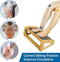 Repose-pieds ergonomique en bois réglable pour bureau, surface antidérapante, pour la maison et le salon - Vente en gros