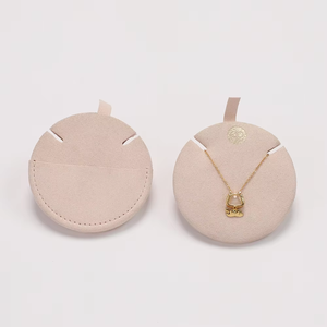 Cartes de présentation élégantes en cuir PU personnalisées avec logo imprimé ELE QUEEN pour colliers et pendentifs – Vente en gros - Product Image 2