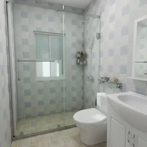 Open Style Straight Stainless Steel Shower Room Sliding Design With Frame