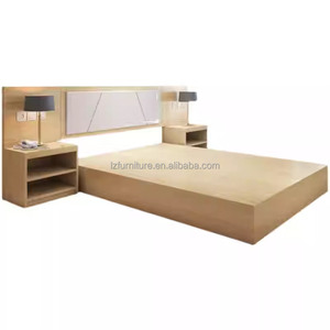 Juegos Completos de Muebles para Dormitorio de Hotel, Cama Individual/Doble de Madera Personalizada y Económica con Cabecera, Mesitas de Noche, Mueble para TV y Armario - Product Image 5