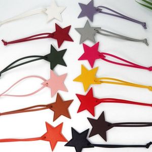 YY Five Pointed Star Leather Pendant Keychain Stylish <b>Key</b> <b>Rings</b> Five-Pointed Star Luggage Purse Decoration <b>Bag</b> Charm for Ladies - Product Image 2