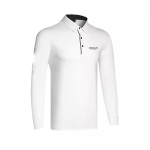 <span class=keywords><strong>Polo</strong></span> personalizzata a maniche lunghe con logo stampato t Shirt <span class=keywords><strong>Polo</strong></span> da <span class=keywords><strong>uomo</strong></span> in <span class=keywords><strong>cotone</strong></span> bianco a maniche lunghe - Product Image 4