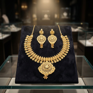 Wholesale Gold Plated Forming Necklaces Set Fashion Jewelry Traditional Jewelry Set Brass Gold Filled LuxuryJewelry Oro Joyeria - Product Image 2