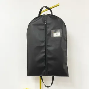 2024 vente en gros pas cher dernier sac à poussière noir personnalisé pliable personnalisé Mini housse de costume tissé/sac de vêtement avec Logo