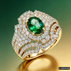 Anillo de Compromiso de Lujo para Mujer, Chapado en Oro de 14k, con Zafiro de Corte Ovalado y Detalles de Diamantes Pavé - Product Image 6