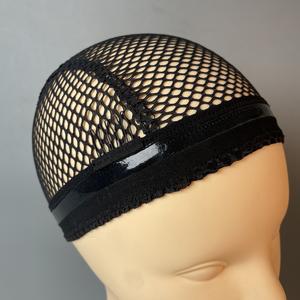 Gorro de Peluca de encaje negro reutilizable ajustable con 3 Clips gorro de tejido de malla de ganchillo elástico para pelucas de ganchillo DIY - Product Image 2