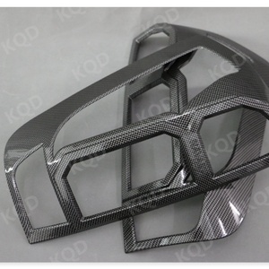 3D Carbon Fiber/Chrome/Black Rear Taillights <b>Light</b> Guard Car Tail <b>Light</b> <b>Cover</b> for NAVARA NP300 - Product Image 4