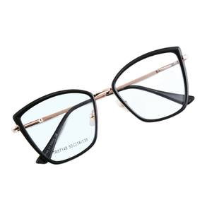 Montura de gafas Tr90 Cat Eye para mujer, protección contra luz azul, montura completa, lentes Ac, diseño cuadrilateral 87148 - Product Image 3
