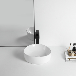 Lavabo de salle de bain en céramique à poser <span class=keywords><strong>sur</strong></span> comptoir, forme unique - Product Image 3