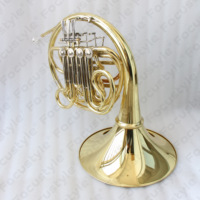Professional 4-Key Double French Horn F/Bb Clear Lacquer Brass Body Gold Separated Bell OEM Focustyle FFH-300