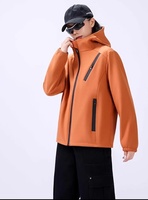 Veste de randonnée coupe-vent avec logo d'entreprise personnalisé, capuche, imperméable, doublure en maille, légère, softshell, veste d'hiver pour hommes, uniforme