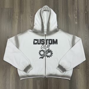 เสื้อฮู้ดดี้ผู้ชายทรงโอเวอร์ไซส์ สไตล์วินเทจ พิมพ์ลายดิจิตอล ล้างสีแบบแอซิดวอช ผ้าหนา 400 GSM สตรีทแวร์ รับผลิตตามแบบ OEM - Product Image 1