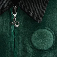 Col rabattu pleine fermeture éclair épais denim épais lavage à l'acide 3d rembourré broderie marque privée jean veste pour hommes