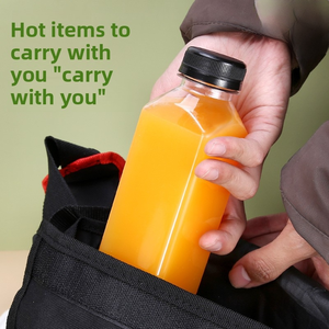 Bottiglia per Bevande in Plastica PET Trasparente Personalizzata all'Ingrosso, 38 <span class=keywords><strong>ml</strong></span>, Quadrata, per Tè al <span class=keywords><strong>Latte</strong></span>, con Coperchio, Bottiglia per Succhi - Product Image 3