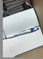 Stylo bille personnalisé noir à séchage rapide, style lance, petit format gourde, avec impression sur mesure