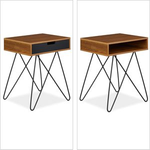Modern Acacia Decorative Nightstand With Drawers Home Bedroom Furniture Wooden <b>Bedside</b> Lamp Side <b>Table</b> Shelf for Bedroom - Product Image 2