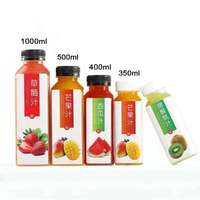 Bouteille de jus en PET de qualité alimentaire avec bouchon à vis en PP et impression sérigraphique pour boissons gazeuses et eau