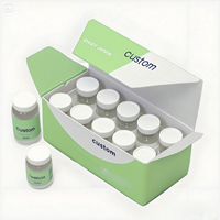 Étiquettes personnalisées pour flacons en PP imperméable, lot de 10 flacons de 3 ml et boîtes avec impression découpée