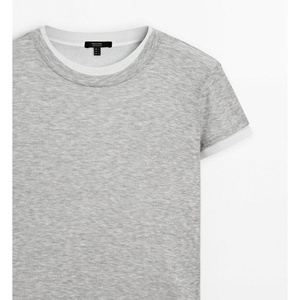 <span class=keywords><strong>T</strong></span>-<span class=keywords><strong>shirt</strong></span> à manches courtes et col rond en lyocell <span class=keywords><strong>gris</strong></span>, style décontracté et simple, coupe ajustée, nouvelle collection 2025 pour femmes MD - Product Image 5