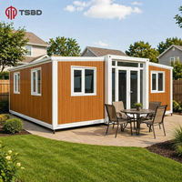 Maison conteneur extensible robuste et coupe-vent de 20 pieds, préfabriquée, pour camp de travail, bureau de chantier modulaire, dortoir et logement