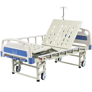 Высококачественная Современная ручная кровать для пациента Hebei, трехфункциональная Больничная койка с пультом дистанционного управления, ручная Больничная койка - Product Image 5