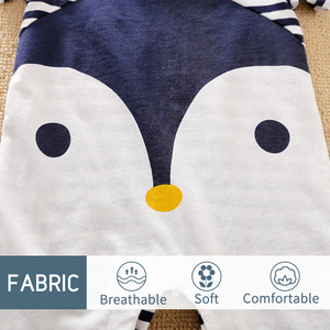 Ropa de Bebé Recién Nacido 100% Algodón, Mono de Manga Corta con Estampado de Pingüino y Zorro, <span class=keywords><strong>Pijama</strong></span> para Bebé, Venta al Por Mayor OEM/ODM - Product Image 4