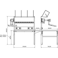 Bodur Table d'emballage industrielle en acier laminé à froid haute résistance Établi d'emballage à charge lourde W1200xD940mm Garantie de 2 ans pour