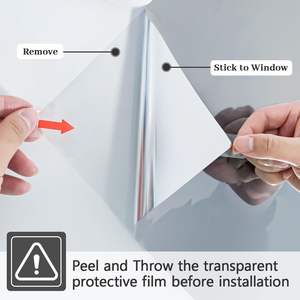 Film adhésif unidirectionnel effet miroir pour fenêtre, moderne et réfléchissant, pour la confidentialité à la maison, au bureau et pour la teinte des vitres intérieures des bâtiments - Product Image 2