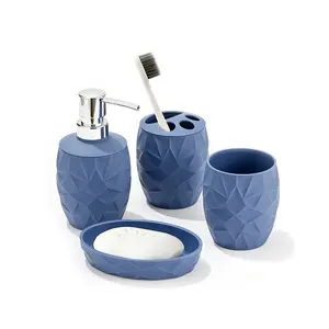 High Quality Modern Design Plastic Bathroom Set Durable Bathroom Products Bath Accessories Pretty Bath Accessories