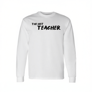 Camiseta de Manga Larga para Profesor, Color Blanco, Unisex para Adultos, Camiseta Promocional - Product Image 2