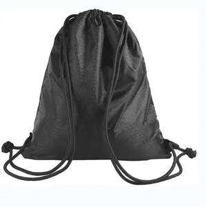 Bolsa de mochila con cordón personalizada, saco trasero con cordón impermeable con bolsillo con cremallera, bolsas con cordón de gimnasio, bolsa de natación para hombres y mujeres