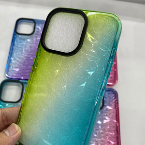 เคสกันกระแทกแบบนิ่ม TPU สำหรับ <span class=keywords><strong>iPhone</strong></span> <span class=keywords><strong>SE</strong></span> 2022 พร้อมพื้นผิวลายเพชรไล่เฉดสี และขอบ TPE แบบถุงลมนิรภัย - Product Image 3