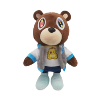 Ours mignon personnalisé Oem de 10 pouces en peluche Animal en peluche souple Remplissage en coton PP Cadeaux de fin d'études pour les fans d'enfants Soulagement du stress