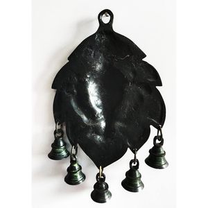 PARIJAT Artisanat Tenture murale en laiton Belle cloche Lord Ganesha pour la décoration de la porte principale d'entrée à des fins de cadeaux - Product Image 5