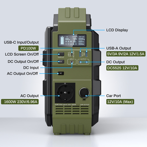 1600w Portable Power Station <strong>Solar</strong> Generator Power Bank Hidden <strong>Folding</strong> <strong>Solar</strong> <strong>Panels</strong> AC/DC/USB/PD Charger for Outdoor Emergency - Product Image 3