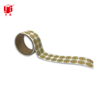 Autocollants ronds en vinyle personnalisés à prix de gros avec estampage à chaud doré, étiquettes autocollantes imperméables, impression couleur, autocollants en rouleau