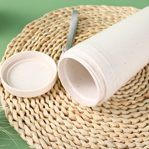 Gobelet à eau en paille de blé, couleur unie, 500 ml, écologique, réutilisable, pour cadeaux - Product Image 4