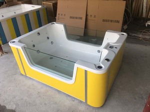 Baignoire de trempage carrée en acrylique autoportante au design moderne <span class=keywords><strong>Spa</strong></span> intérieur bon marché pour bain à remous pour bébé-pour salle de bain - Product Image 4