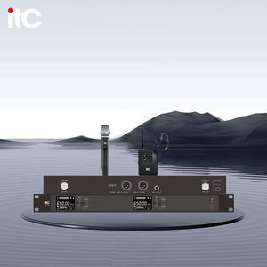 Micrófono universal inalámbrico de dos canales de mano Uhf El <span class=keywords><strong>mejor</strong></span> micrófono de condensador True Diversity Micrófono inalámbrico profesional - Product Image 6