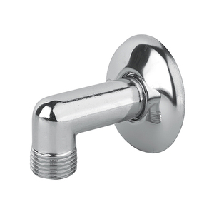 Gomito in ottone cromato da 1/2 pollice con rosetta per montaggio a parete, raccordo idraulico - Product Image 1