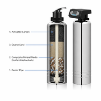 Système de purification d'eau central SUS304 1200L 3000L 5000L avec lavage automatique à contre-courant et filtration multi-étages