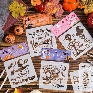 Modèles <span class=keywords><strong>de</strong></span> pochoirs personnalisés Mylar réutilisables pochoirs <span class=keywords><strong>de</strong></span> créateur <span class=keywords><strong>pour</strong></span> <span class=keywords><strong>Halloween</strong></span> <span class=keywords><strong>pour</strong></span> la peinture et le dessin d'enfants bricolage Scrapbooking - Product Image 1