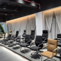 Chaises de bureau pivotantes pour visiteurs, personnel et réunions, de style exécutif, modernes, ergonomiques, confortables, en cuir véritable, avec cadre en aluminium, directement de l'usine