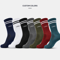 Chaussettes de cyclisme personnalisées avec logo, chaussettes de sport athlétiques respirantes en maille avec coussinets, chaussettes de vélo OEM en gros