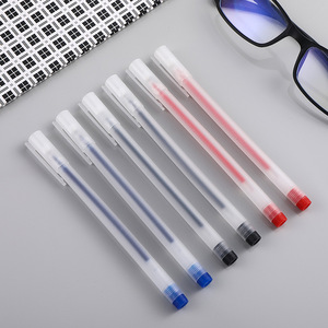 Frosted <b>White</b> Gel <b>Pen</b> Black Ink Needle Tip Office School Stationery Plastic Body Caps Closure Smooth Writing Quick Drying - Product Image 2