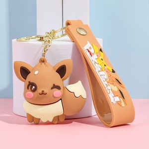 Vente en gros de porte-clés en caoutchouc PVC souple 3D mignons de la collection Pokémon, accessoires de porte-clés d'anime Pokémon - Product Image 3