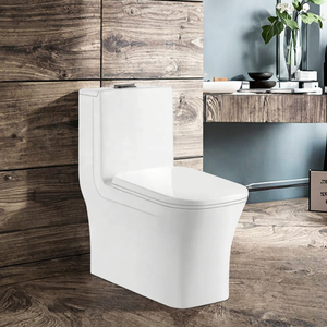 Hiện Đại Trắng WC Suite phòng tắm sàn Gốm thường vụ một mảnh nhà vệ sinh với Siphon tuôn ra 1.28 gpf tiết kiệm nước dual-tuôn ra - Product Image 3