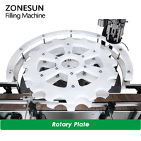 ZONESUN ZS-AFC880 Monobloc Automatique 4 Têtes Spiritueux Whisky Huile D'olive Liqueur Bouteille En Verre Remplissage ROPP Machine De Capsulage